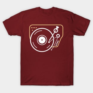 Retro Vintage Vinyl Record Player Turntable T-Shirt